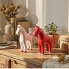 Wooden Horse Statue Sculptures Decorative Animal Figurines Tabletop Ornament for Office Home Decorations Birthday Gift