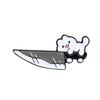 Adorable Cartoon Puppy with Fruit Knife Brooch