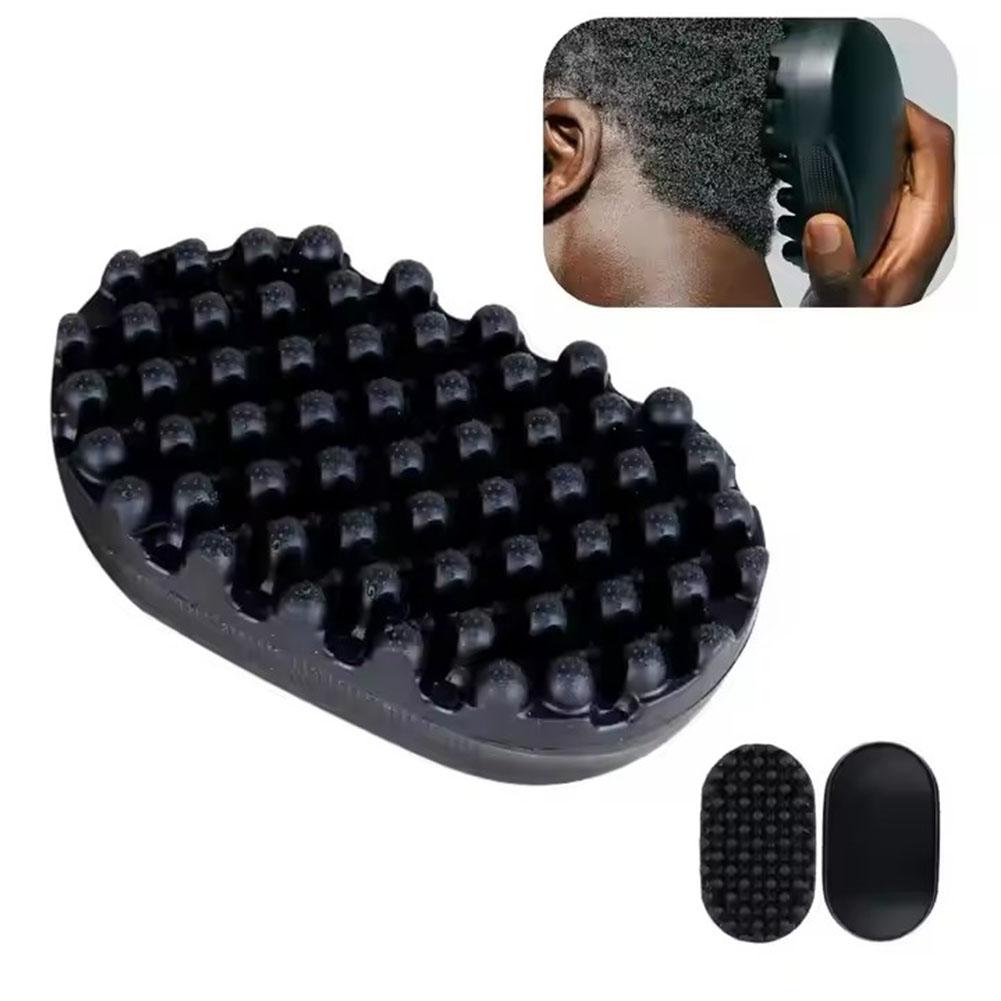 Rubber brush for curling hair