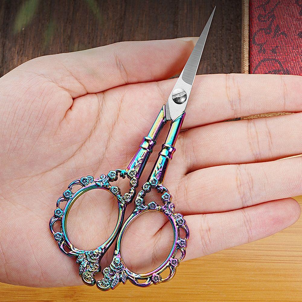 Stainless Steel Retro Scissors Antique Design Thread Cutter  Needlework Accessory