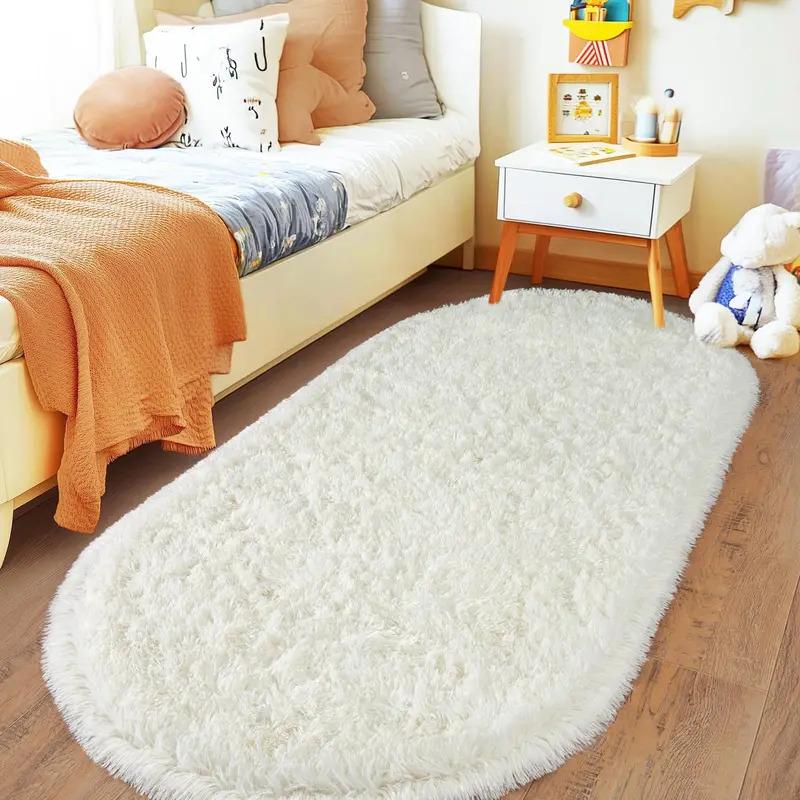 Tie Dye Hellgrauer Teppich Oval Flauschig Plüsch Bettvorleger Kinderzimmer Feuchtigkeitsbeständige Matte Wohnzimmer Heimdekoration Teppiche