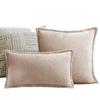 Simple Ins Nordic Solid Color Chenille Press-side Pillow Case Model Room Sofa Decoration Cushion Large Backrest