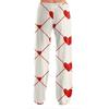 Women's Valentine's Day Heart,themed Casual Milk Silk Fleece Pants, Sleep Pants, Home Pants