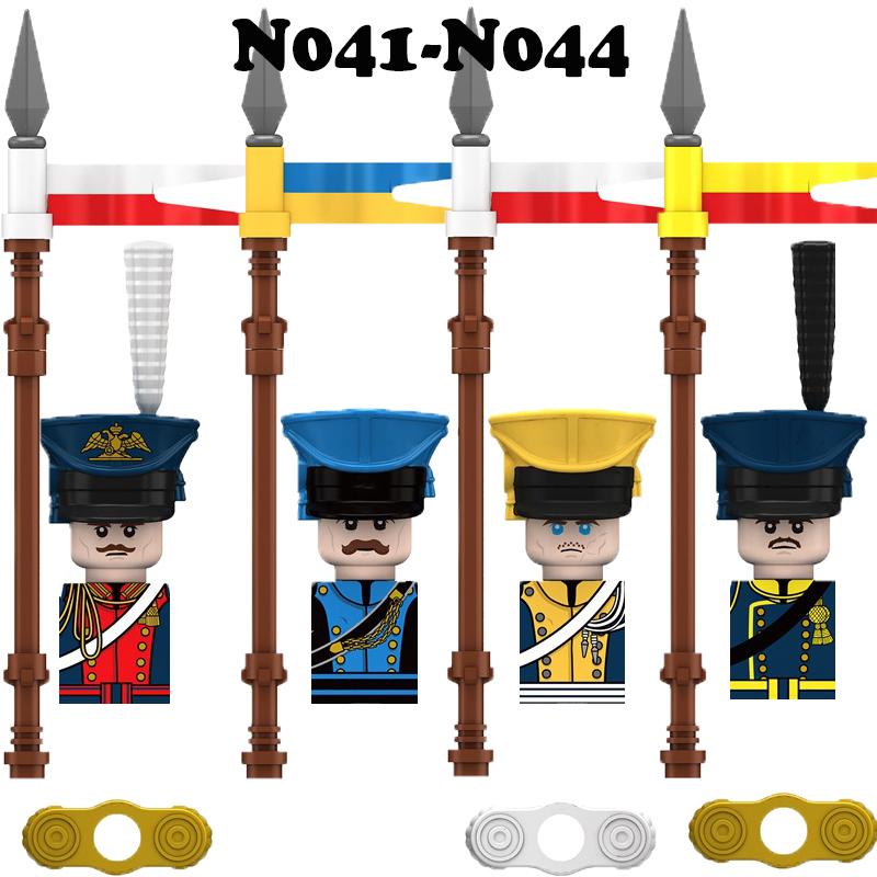 MOC Наполеоновские войны Русские Украина Рыцари Кавалерия Строительные блоки Средневековые военные солдаты Фигурки Замок Оружие Кирпичи Игрушки