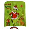 Grinch Chair Back Covers: Christmas Table Decorations Set