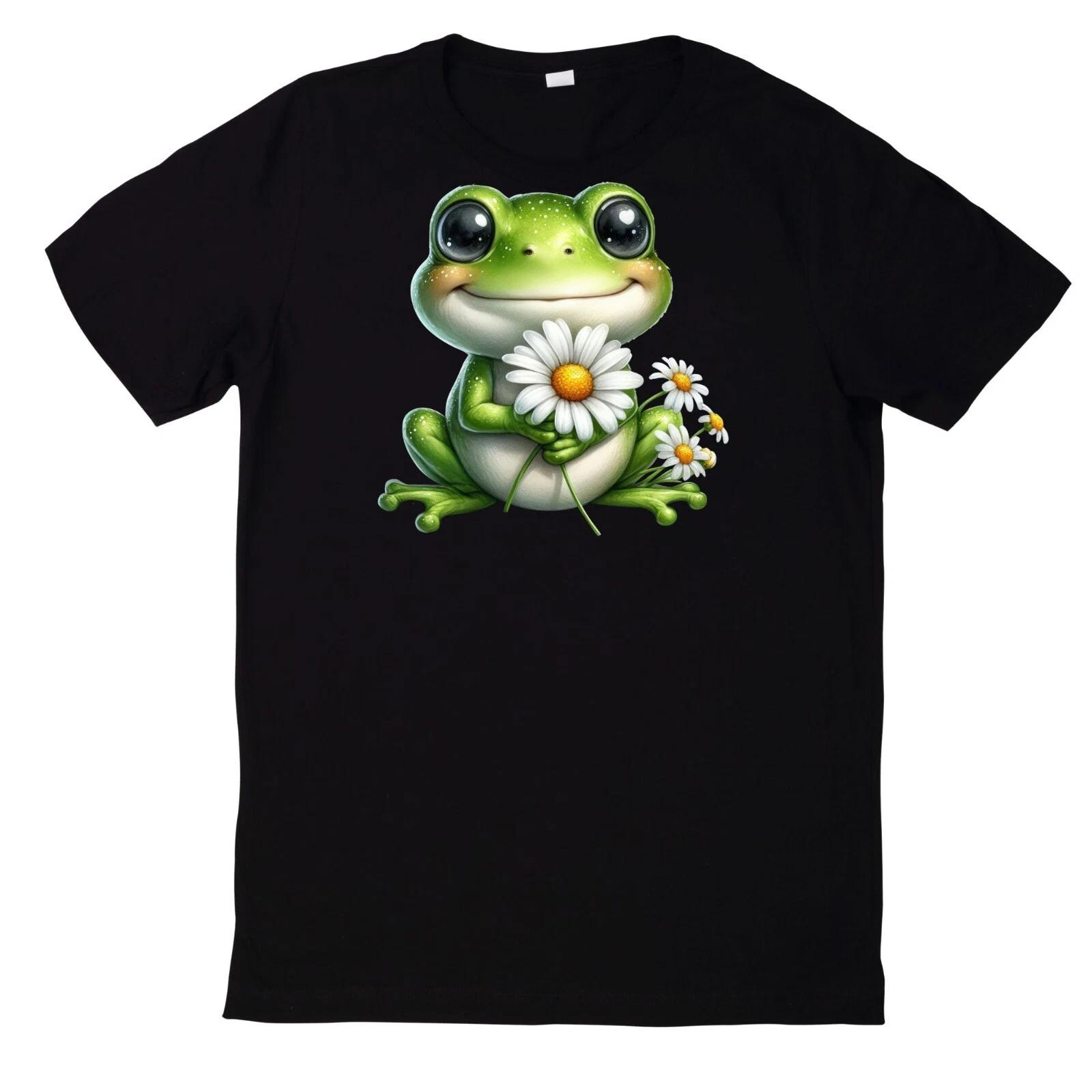 T-Shirt Lustiger und süßer Frosch Motiv Baumwolle XXL