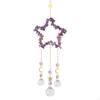 62KD Natural for raw Stone Amethyst Light Crystal Wind Chimes Pendant Dream Rainbow