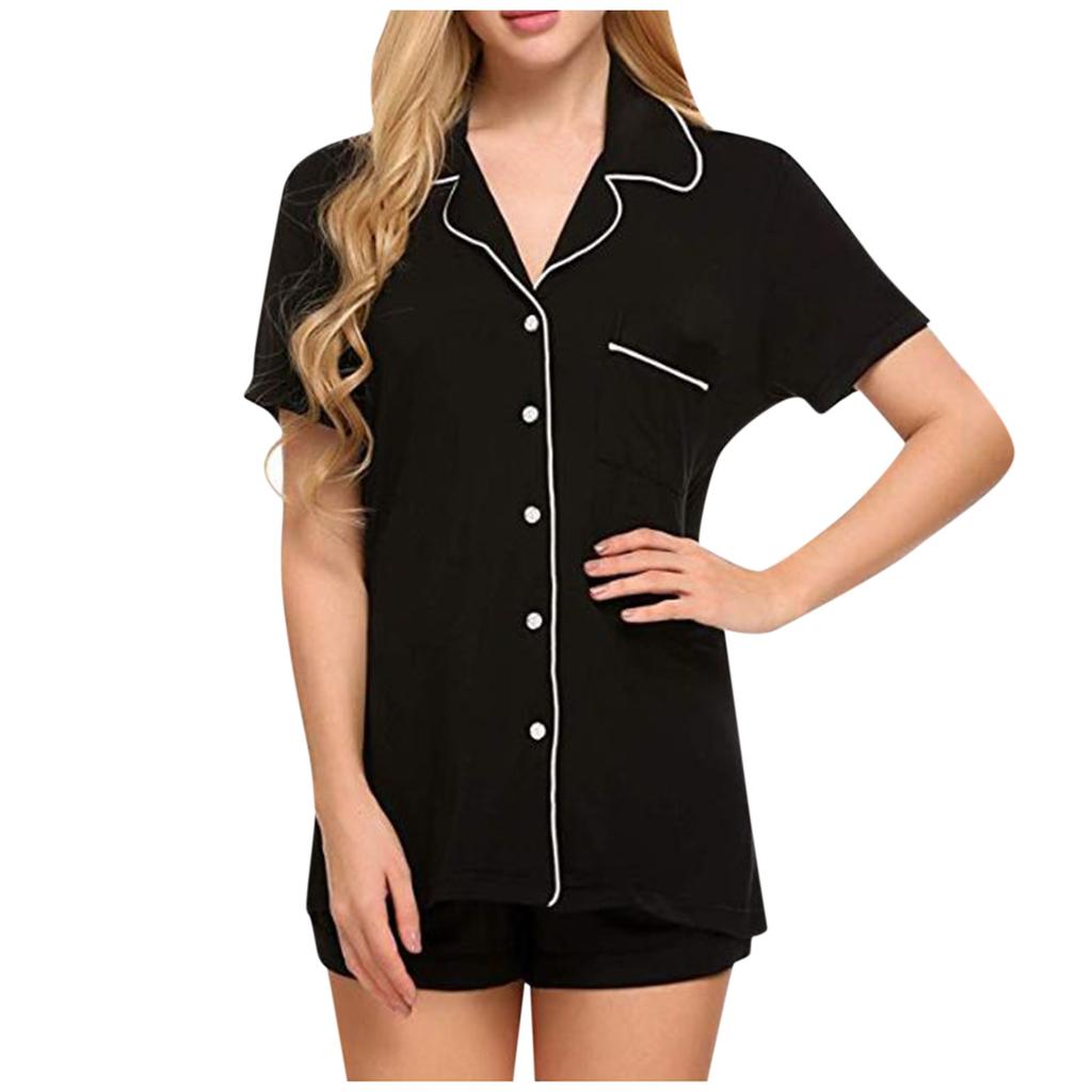 Damski, domowy, oddychający, lekki, krótki, krótki, piżamowy zestaw szortów