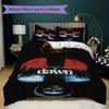 The Weeknd Pattern Bedding Uilt Set Uilt Cover Pillowcase Home Decoration Birthday Gift (1 * Duvet Cover + 2 * Pillowcase Without Core)