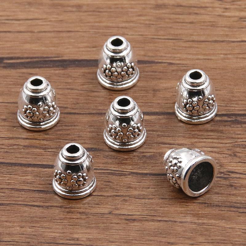 

Античні срібні роздільники-квіти: Багатостильовий, порожнистий дизайн для DIY браслетів та намист