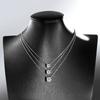 White Gold Plated 1-10CT Moissanite Necklace for Women Classic Four Claws Pendant Wedding Jewelry 925 Sterling Silver GRA