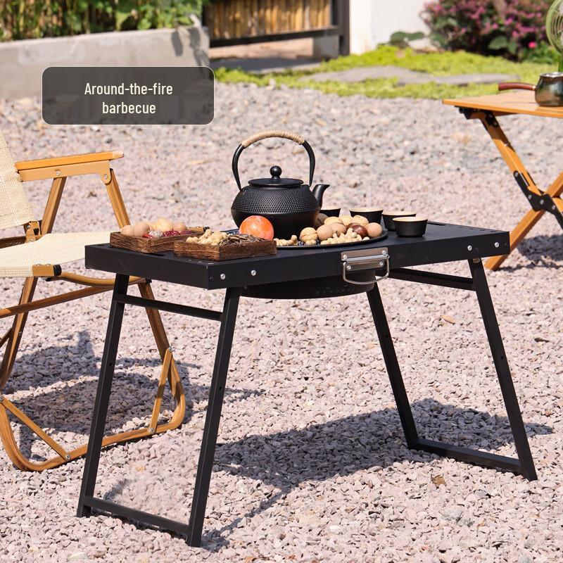 ZISIZ Outdoor Smokeless Foldable Charcoal BBQ Grill