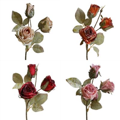 Vintage Styles Rose BouquetRose Flower Props Beautifully Crafted Fakes Flower Ornament Realistic Flower for Indoor Decor