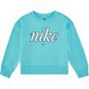 Sweatshirt Pattern Print Soft Comfortable Drop Shoulder Long Sleeve Frost Green Kids Tops HQ7909-328