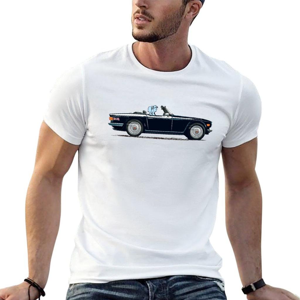 Colore nero TR6 una Classica Auto Sportiva Britannica TShirt t-shirt per uomo cotone divertente t-shirt uomo cotone pesante TShirt