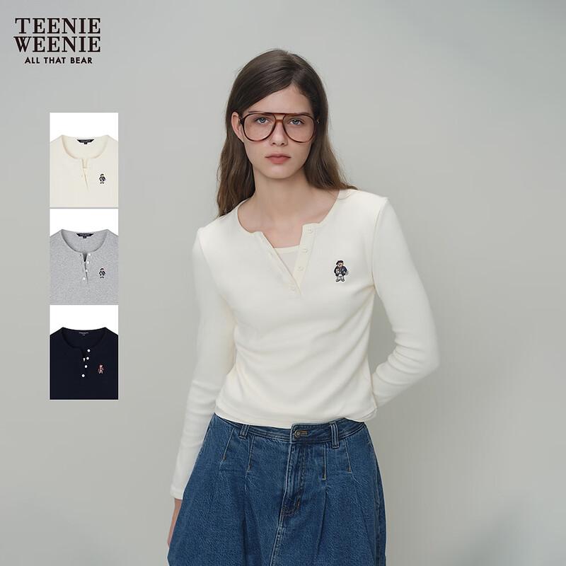 Teenie Weenie Women's Bear Cartoon Long Sleeve T-Shirt