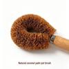Eco-Friendly Coconut Bristle Long Handle Brush - Multi-Purpose Kitchen, Dishwashing, Pot & BBQ Cleaning Tool