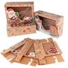 Christmas Style Kraft Paper Gift Boxes (3pcs) - For Cookie, Candy & Dessert Wrapping