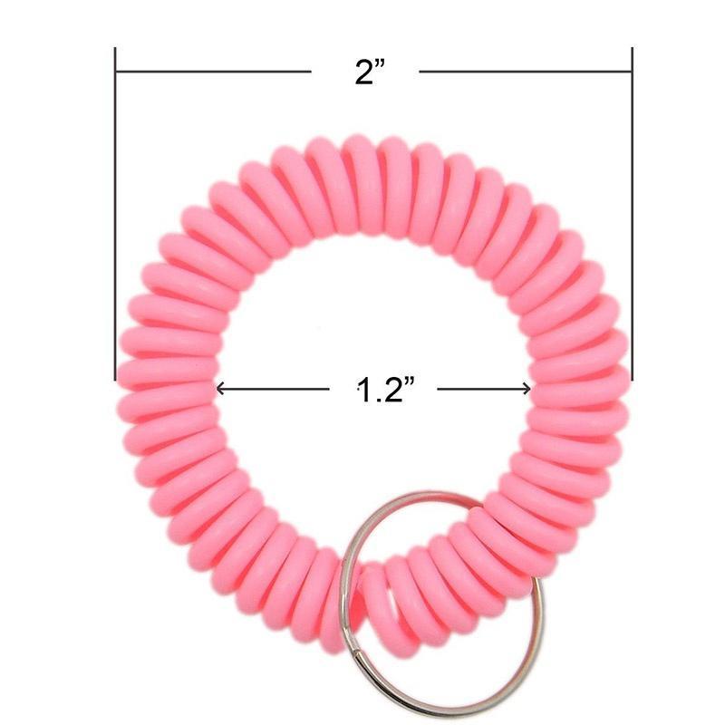 10pcs Coil Stretch Wristband Keychain