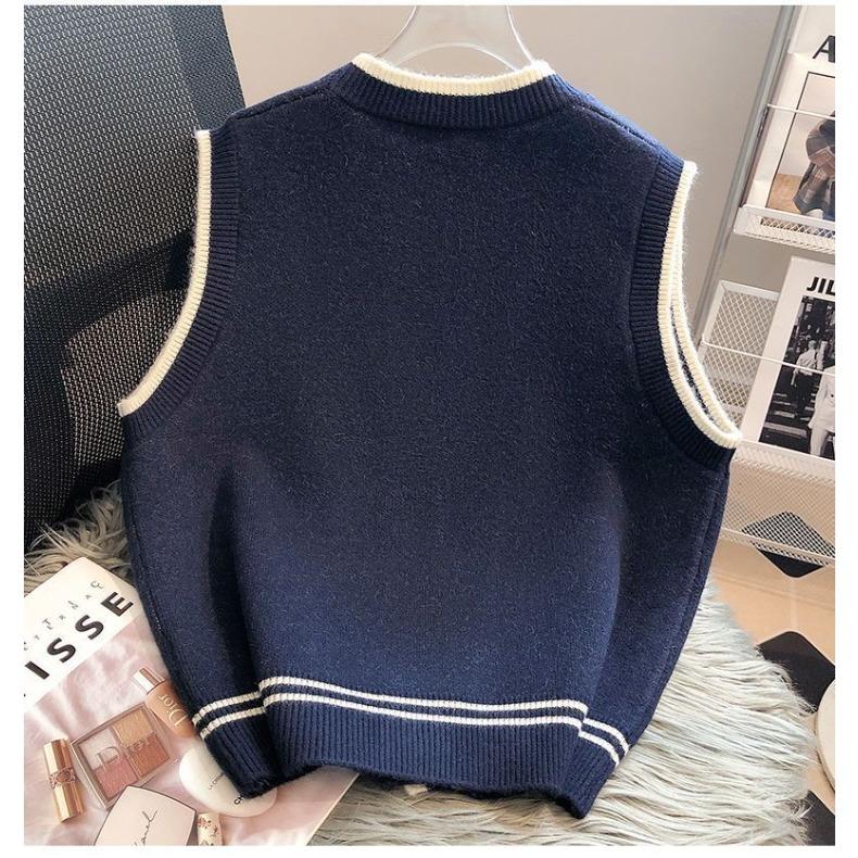 WTEMPO Women's Knitted Vest Autumn and Winter Sweater Camisole Paired with Shirt Winter