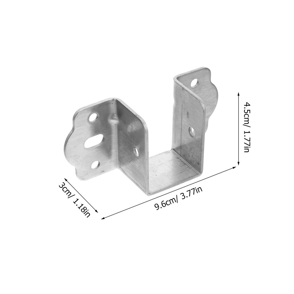 4Pcs U Shaped Bed Frame Holder Heavy Duty Steel Support Brackets for Bunk Bed Headboard Center Beam Crossbar Hardware