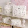 Quilted Dot Makeup Bag for Women Girl Small Large Lipstick Brush Cosmetic Pouch Case Portable Mini Wallet Coin Purse Bags
