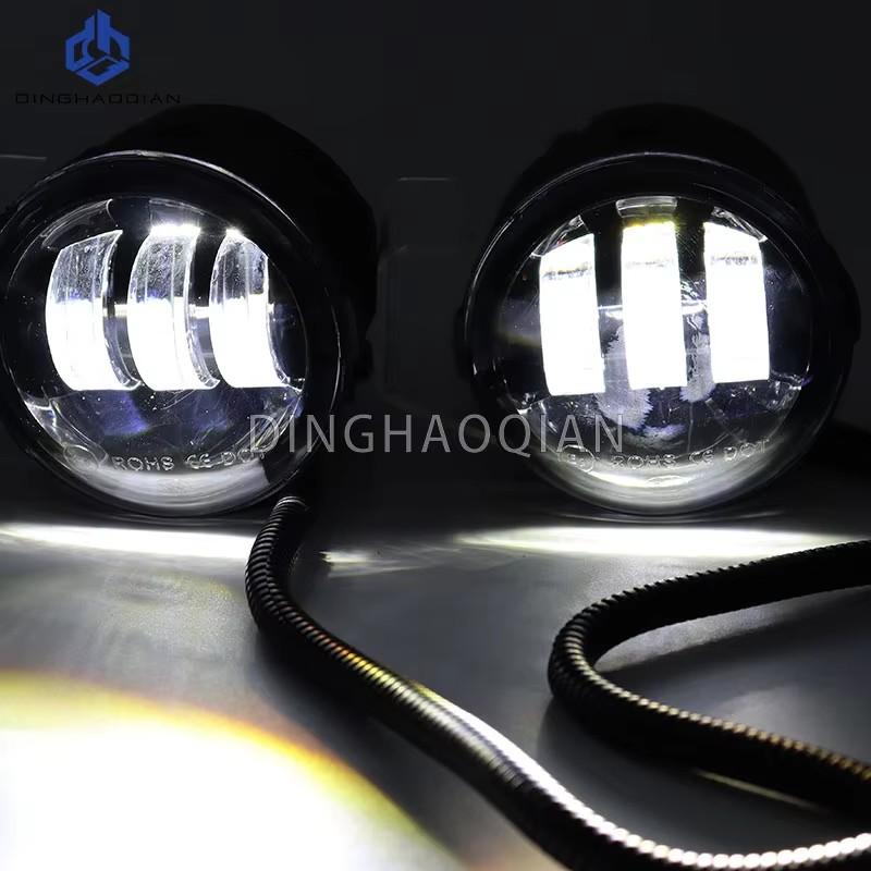 

2x Fog Light Assembly for Nissan Qashqai Rogue 2015 2016 2017 Car H11 Front Bumper LED Fog Lamp White Yellow 12V single light-white