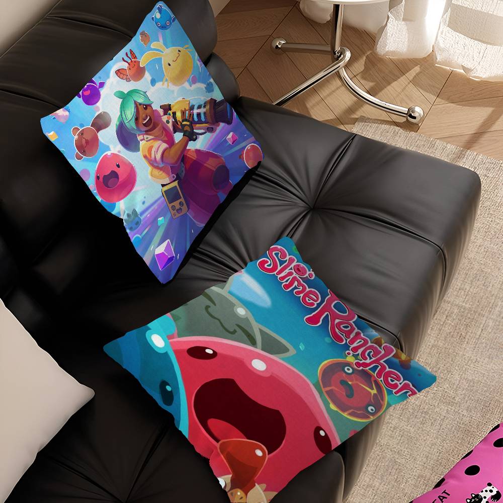 Game S-Slime Rancher Pillow Gift Home Office Decoration Bedroom Sofa Car Cushion Cover Case 45X45