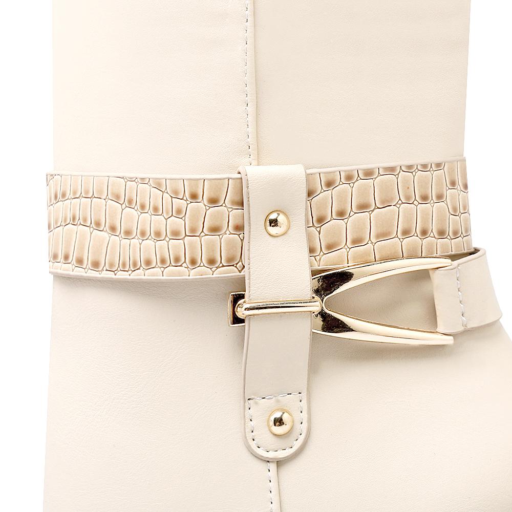 Moteriški aukštakulniai batai rudens ir žiemos nauji vandeniui atsparūs stalo storu kulnu didelio dydžio universalūs vidutinio ilgio batai