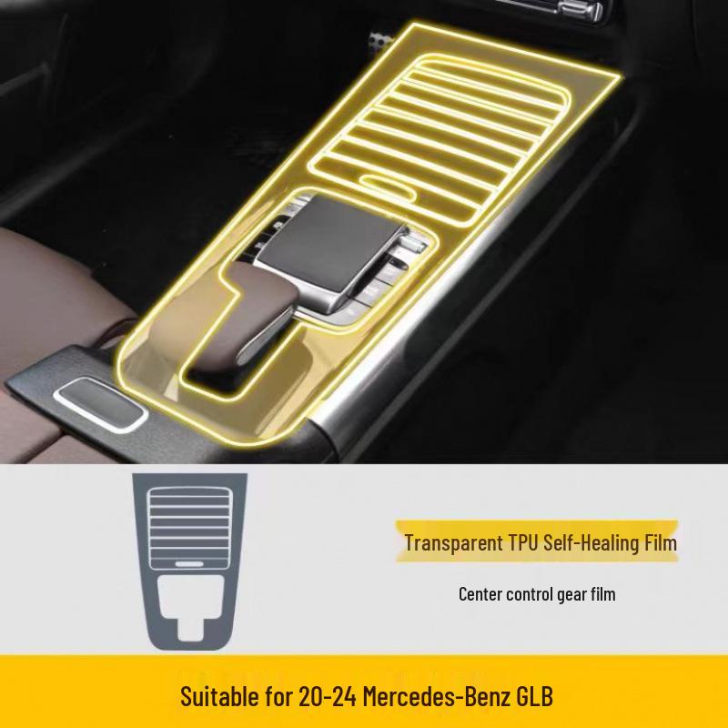 Mercedes-Benz GLB Class 25 Models Interior TPU Film for Center Console Screen Decoration
