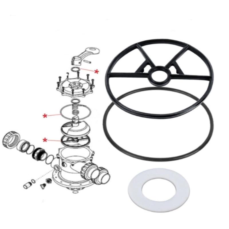 6 sztuk uniwersalnych zaworów basenowych pierścienie uszczelniające odporne na warunki atmosferyczne zamienne uszczelki gumowa tekstura do filtra piaskowego