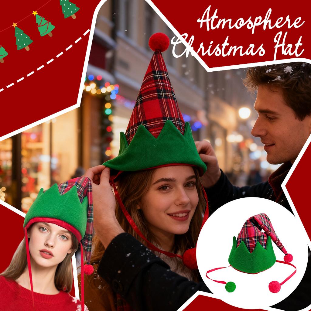 Christmas Atmosphere Christmas Hat Ear Hat Hat Headdress Trouser Leg Hat Christmas Ball