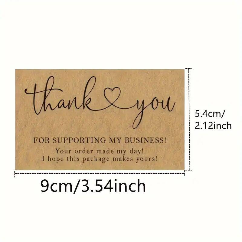 50 Kraft Paper Thank-you Cards