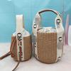New Hand Woven Single Shoulder Crossbody Handbag, Straw Woven Women's Handbag, Large Capacity Ribbon Handbag