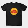 Men Black Print T-shirt Vintage Tower Records 1960 | No Music No Life No-Cut Transfer Paper Print Cotton Tshirt
