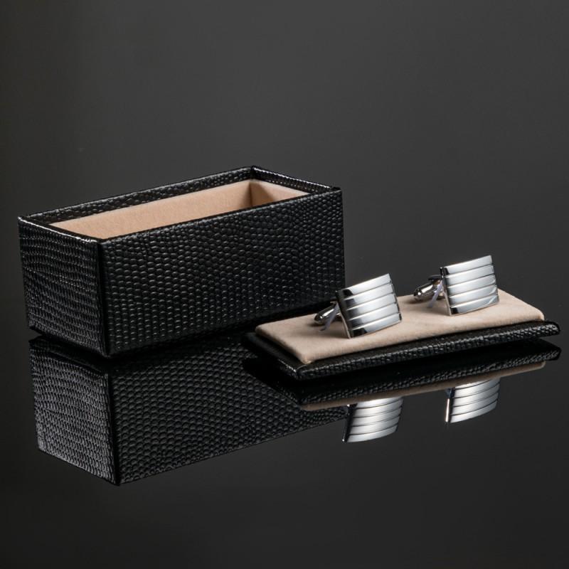 Plain Smooth Metal Cufflinks Men's French Shirt