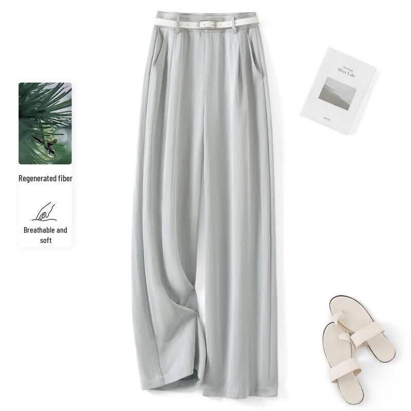 IHIMI Women s Pleated Wide-Leg Casual Pants M