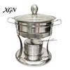 Small Buffet Warmer Chafers And Warmers Set with Glass Lid, Round Stainless Steel Compact Vacuum Insulated Meal Box Thermal Serving Bowl, Catering