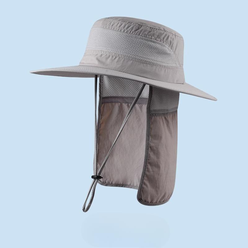 Outdoor Mountaineering Fishing Sun Hat Quick Dry Fisherman Hat Sun Protection Hat Men Summer Riding Mesh Large Brim Sun Hat