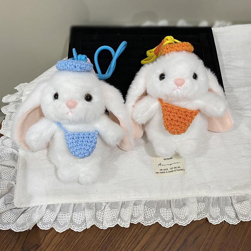 Stuffed Animals Cute Cartoon Rabbit Keychain Toy Girl Bag Car Keychain Mobile Phone Pendant Jewelry Gift