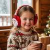 Sequin Detail Christmas Plush Earmuff Soft Fabric Cartoon Santa Headband  Cute Lovers