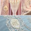 Curtain European Style Double-layer Thickened Curtain Shading Yarn Living Room Bedroom Home Embroidered Double-opening Sunshade Curtain Rod