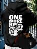 Fitness Enthusiast Apparel | One More Rep Barbell Slogan Print Hooded Sweatshirt