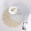 Set of 2 PVC Placemats Hollow Out Leaf Flower Table Mat for Dining Table Centerpiece Wedding Christmas Decor Place Mats Coasters