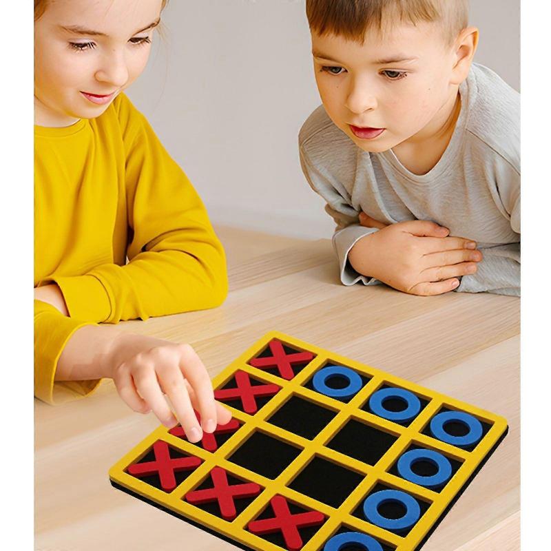 Noughts And Crosses Kids Children Board Games Indoor Playing Noughts Toy Playsets