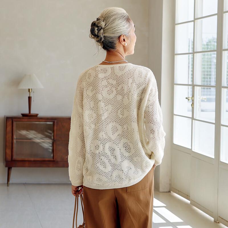 Women's Cashmere Silk Blend Pullover Knit Sweater