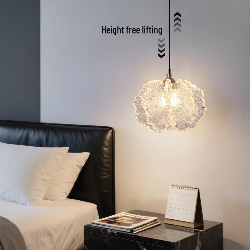 Modern French Cream Pendant Lights: Minimalist Bedside and Hallway Fixtures