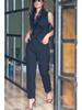2024 European & American Spring/Summer Sleeveless Pocket Vest & Long Pants Women's Two-Piece Set