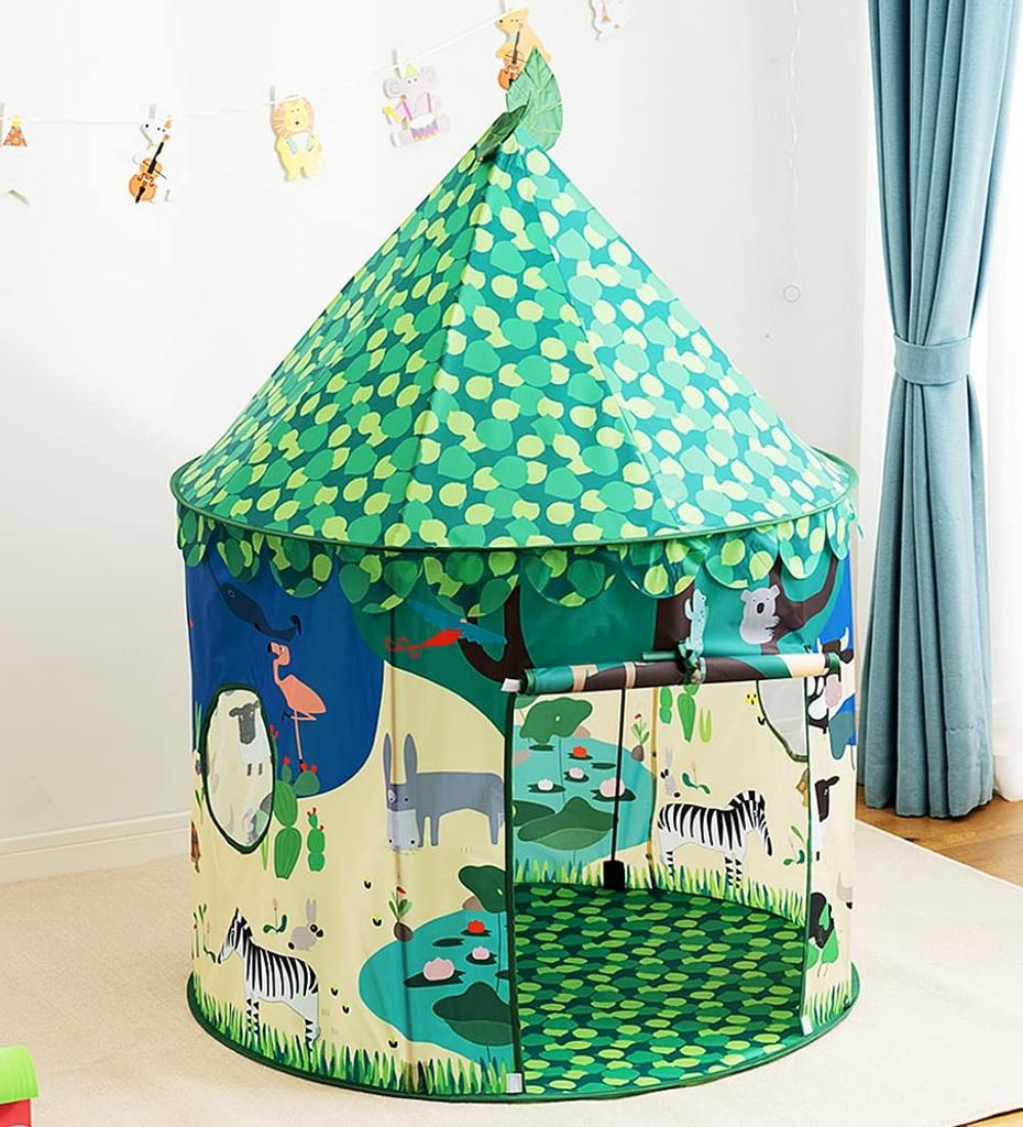 Benebomo Kids Tent Play Tent Kids Tent Kids Room Kids Tent Kids Tent Kids Playhouse Toy Indoor Outdoor Girls Boys Forest Folding Tent Toy Storage Kids