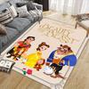 1 Stück Disney Die Schöne und das Biest Muster Teppich Bereichsteppich Rutschfester Teppich Handwaschbar Fußmatte Geeignet für Wohnzimmer Schlafzimmer Heimdekoration